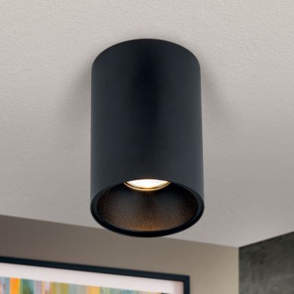 Virziena gaismeklis STARLIGHT 1xGU10/50W/230V melns/zelts