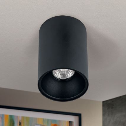 Virziena gaismeklis STARLIGHT 1xGU10/50W/230V melns/zelts