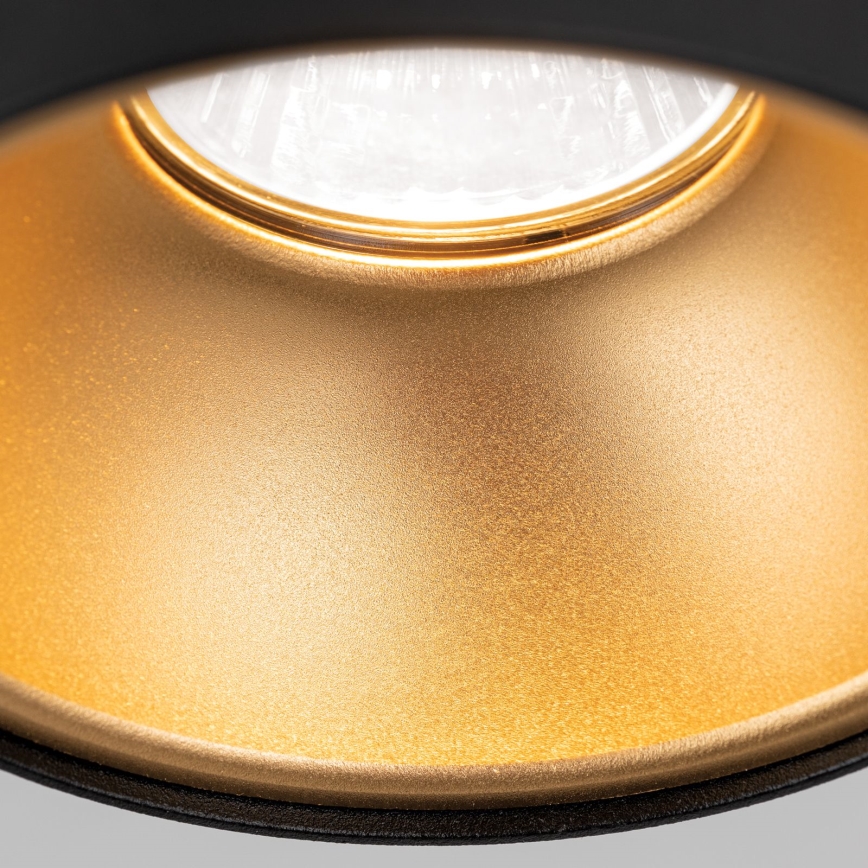 Virziena gaismeklis STARLIGHT 1xGU10/50W/230V melns/zelts