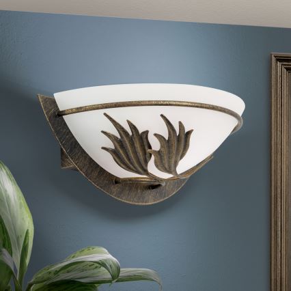 Sienas lampa FLEUR 1xE14/60W/230V bronza