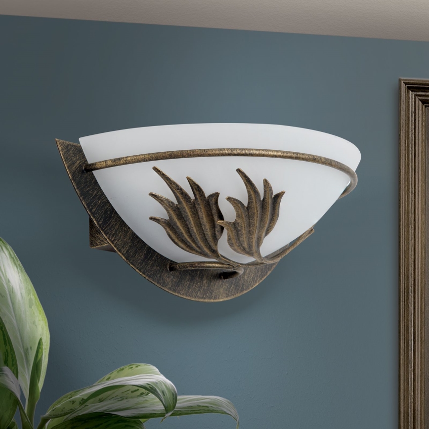 Sienas lampa FLEUR 1xE14/60W/230V bronza