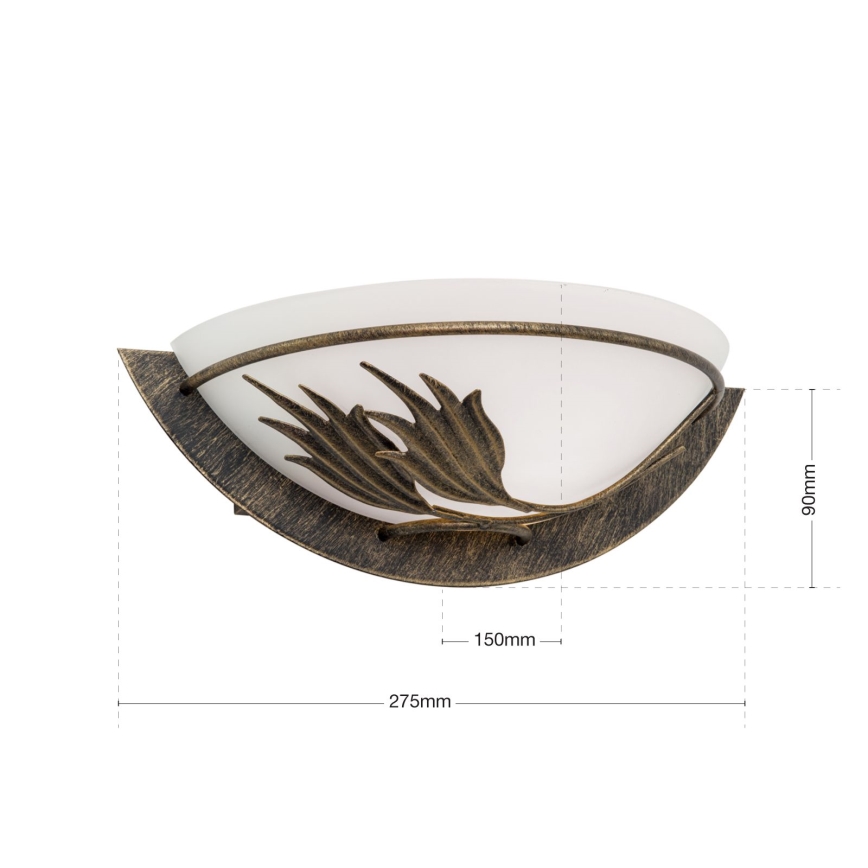 Sienas lampa FLEUR 1xE14/60W/230V bronza