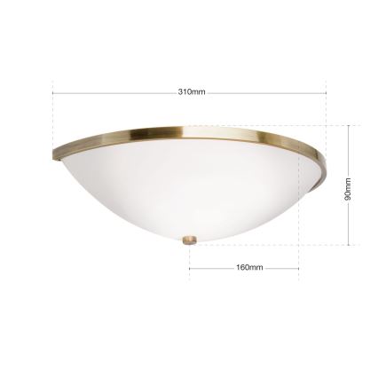 Sienas lampa AIDA 1xE14/40W/230V bronza/patina