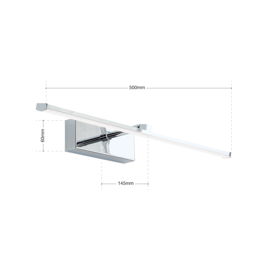 LED Attēla lampa PUBLIO LED/10W/230V 50 cm spīdīgi hromēts