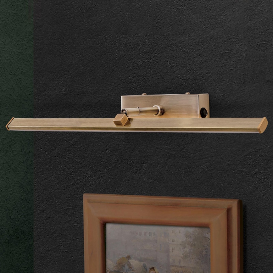 LED Attēla lampa PUBLIO LED/10W/230V 50 cm zelta/patina