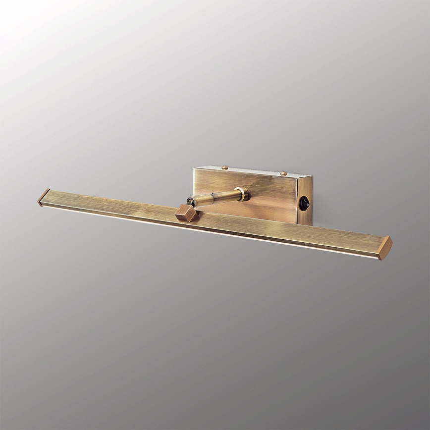 LED Attēla lampa PUBLIO LED/10W/230V 50 cm zelta/patina