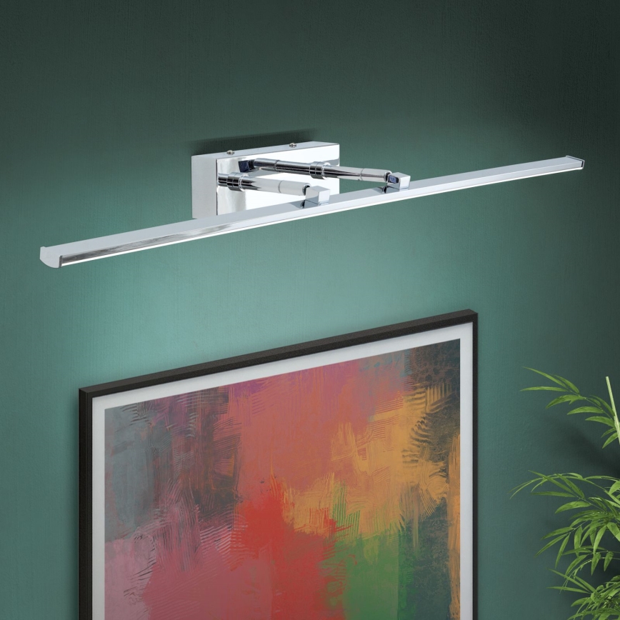 LED Attēla lampa PUBLIO LED/15W/230V 75 cm spīdīgi hromēts