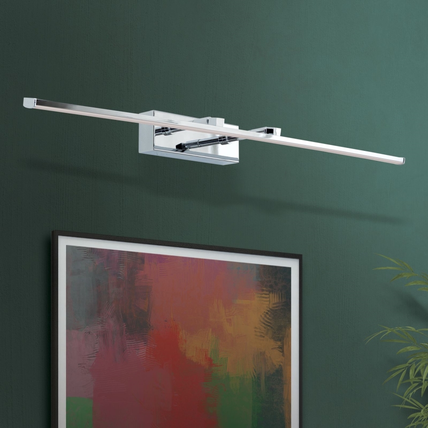 LED Attēla lampa PUBLIO LED/15W/230V 75 cm spīdīgi hromēts
