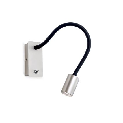 LED Pielāgojama maza sienas lampa KURT LED/5W/230V sudraba