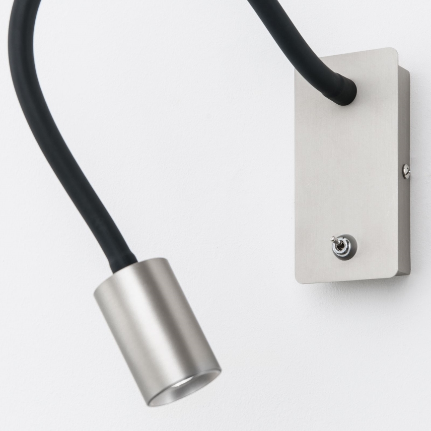 LED Pielāgojama maza sienas lampa KURT LED/5W/230V sudraba