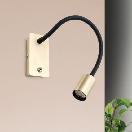 LED Pielāgojama sienas lampiņa KURT LED/5W/230V zelta