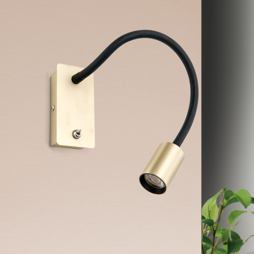 LED Pielāgojama sienas lampiņa KURT LED/5W/230V zelta