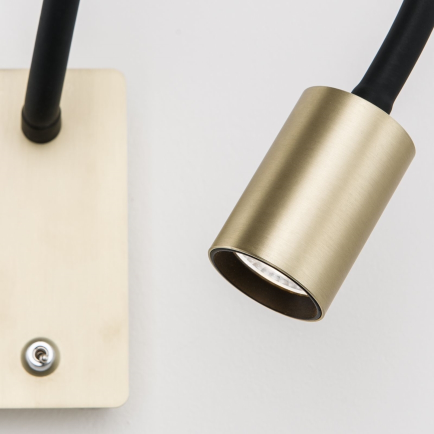 LED Pielāgojama sienas lampiņa KURT LED/5W/230V zelta