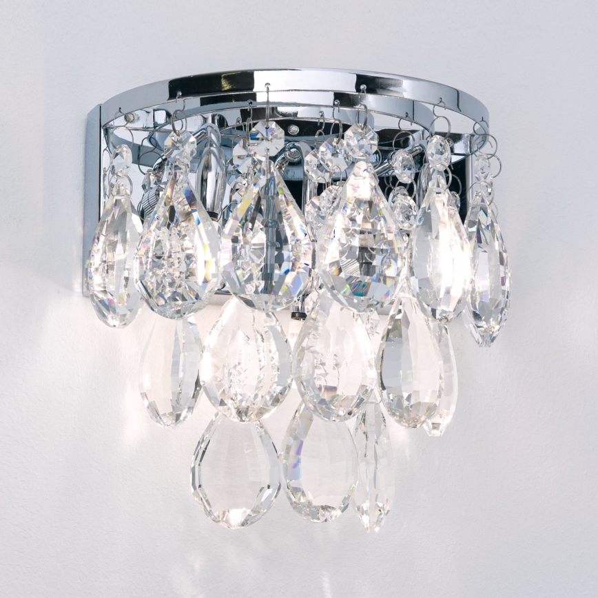 Kristāla sienas lampa CELESTE 2xG9/40W/230V spīdīgi hromēts