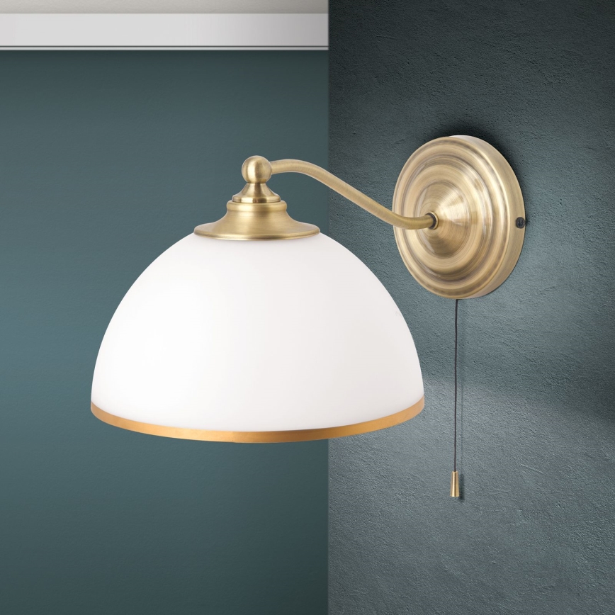 Sienas lampa OLD LAMP 1xE27/40W/230V balta/misiņš