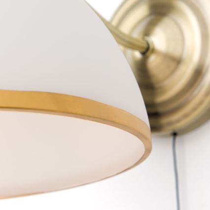 Sienas lampa OLD LAMP 1xE27/40W/230V balta/misiņš