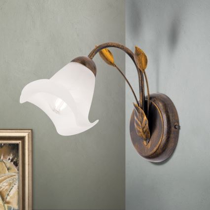 Sienas lampa SISI 1xE14/40W/230V bronza/patina
