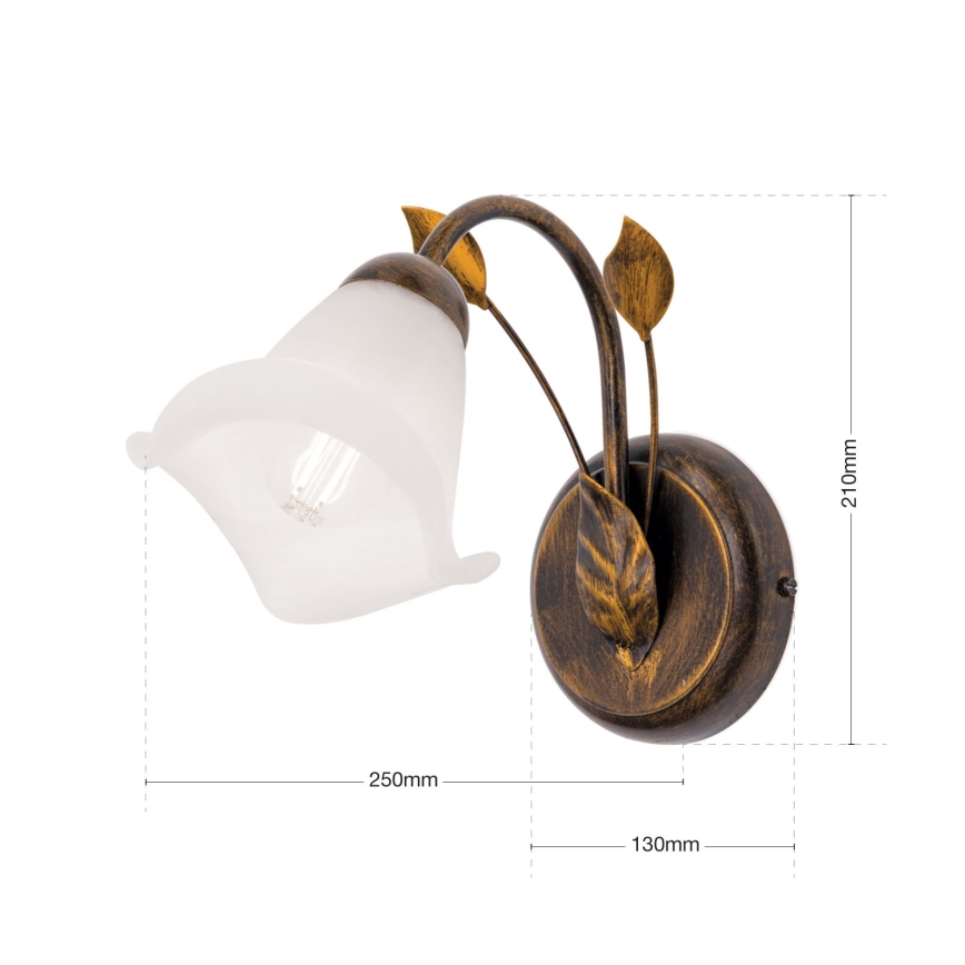 Sienas lampa SISI 1xE14/40W/230V bronza/patina