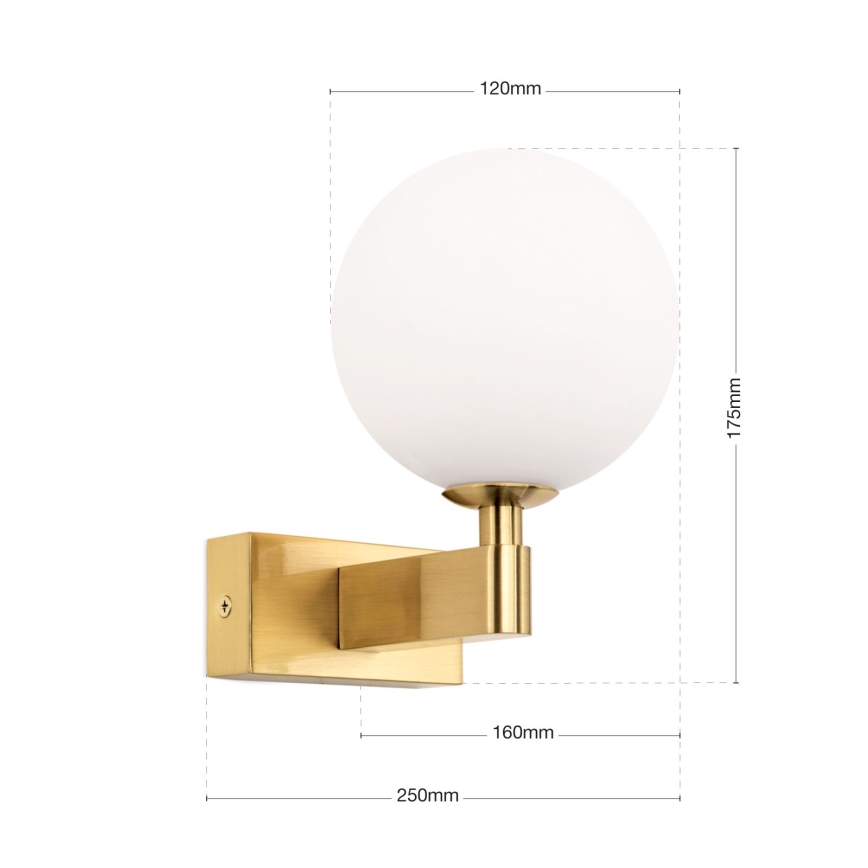Vannas istabas sienas lampa MARA 1xG9/20W/230V IP44 zelta