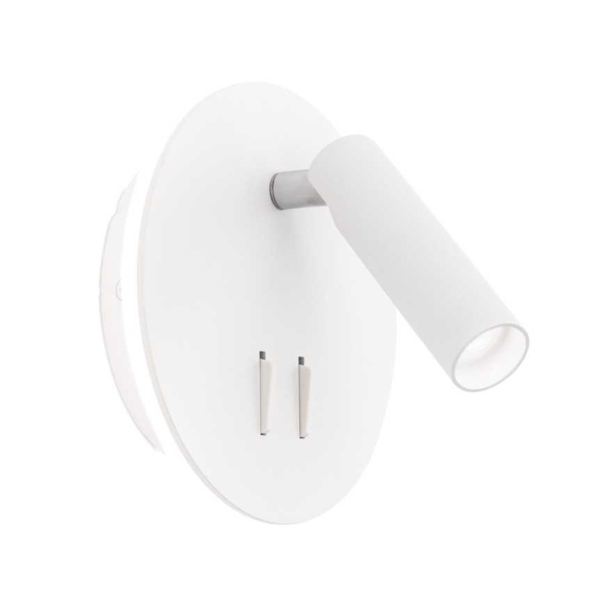 LED Sienas starmetis LENNY LED/6W/230V + LED/3W balta