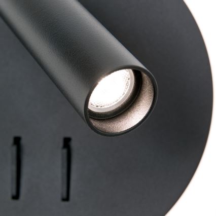 LED Sienas starmetis LENNY LED/6W/230V + LED/3W melna