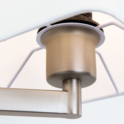 LED Sienas lampa CARLTON 1xE27/40W/230V + LED/3W balta/matēts hroms