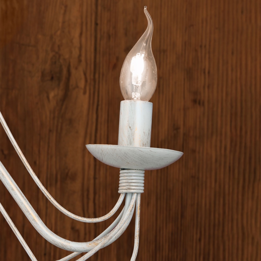 Sienas lampa VELA 2xE14/40W/230V balta/zelta/patina