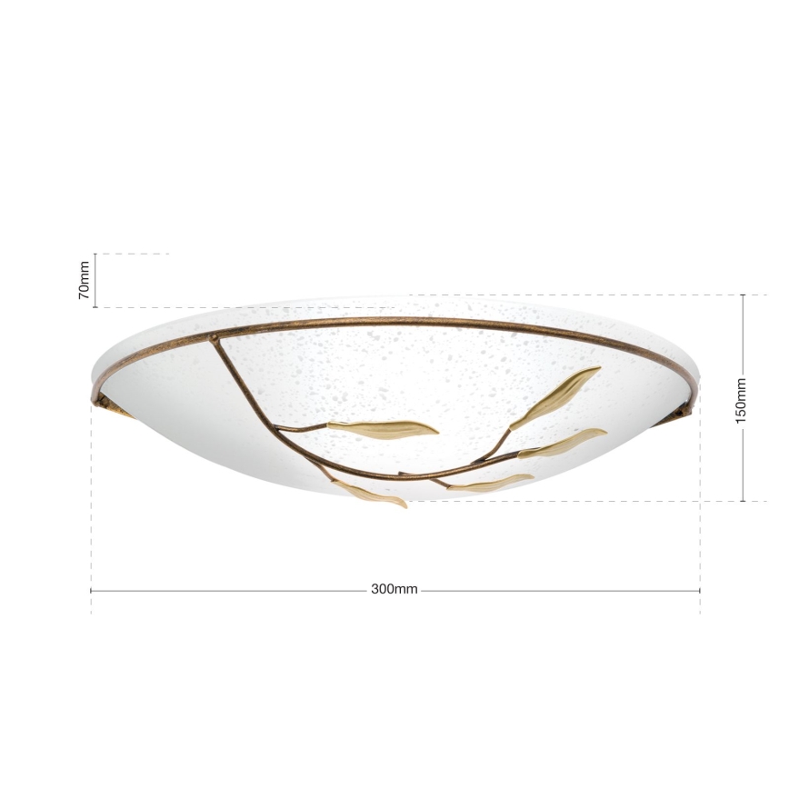 Orion WA 2-943/1 - Sienas lampa LUCA 1xE27/60W/230V bronza/patina