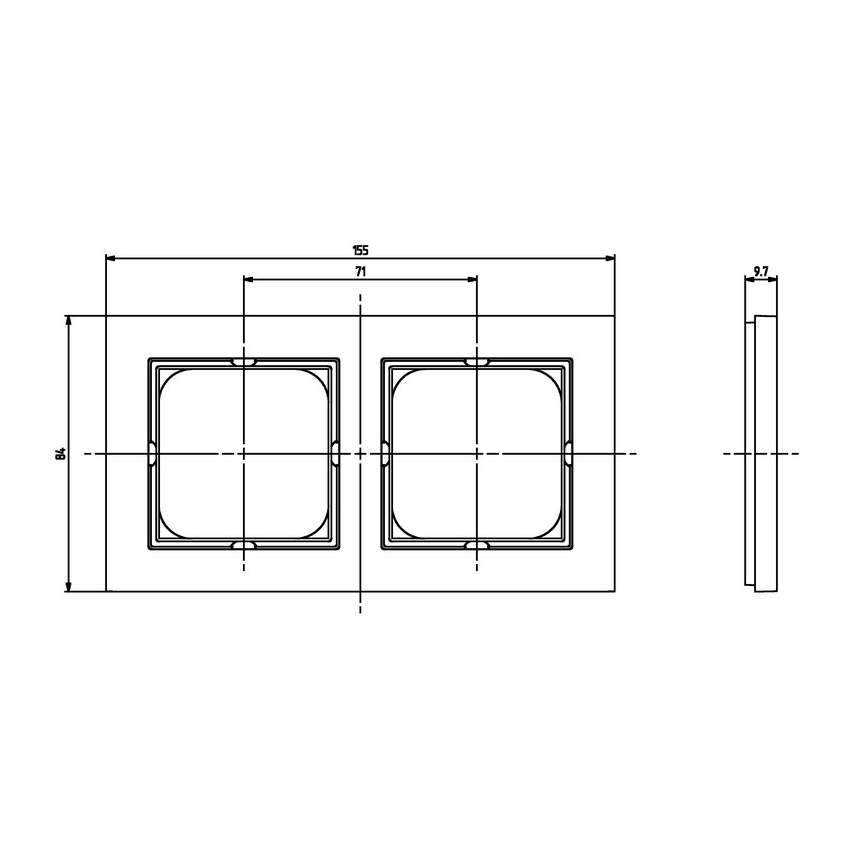Ospel - Dubultais rāmītis SONATA melns