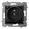 Ospel - Sienas kontaktligzda bez rāmja 230V + 1xUSB-A + 1xUSB-C ARIA melna