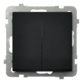 Ospel - SONATA dubultais slēdzis bez rāmja Nr. 5, melns