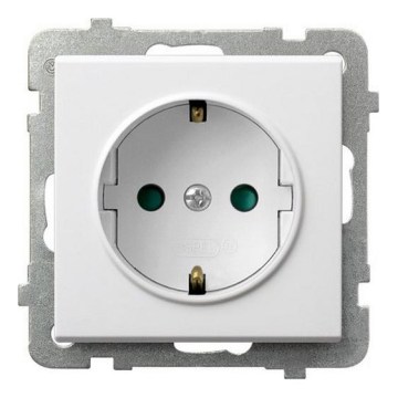 Ospel - SONATA Schuko 230V bezrāmja mājas rozete, balta