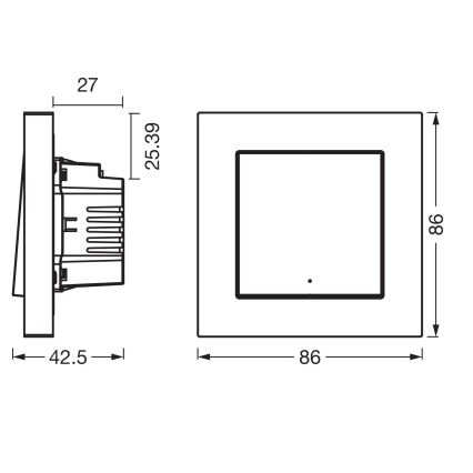 Osram - 1 pogas slēdzis SMART+ MATTER 230V Wi-Fi