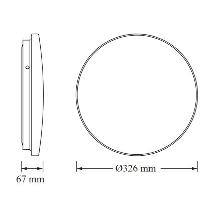 Osram - LED vannas istabas griestu gaismeklis CEILING ROUND LED/18W/230V 6500K Ø 33 cm IP44 balts