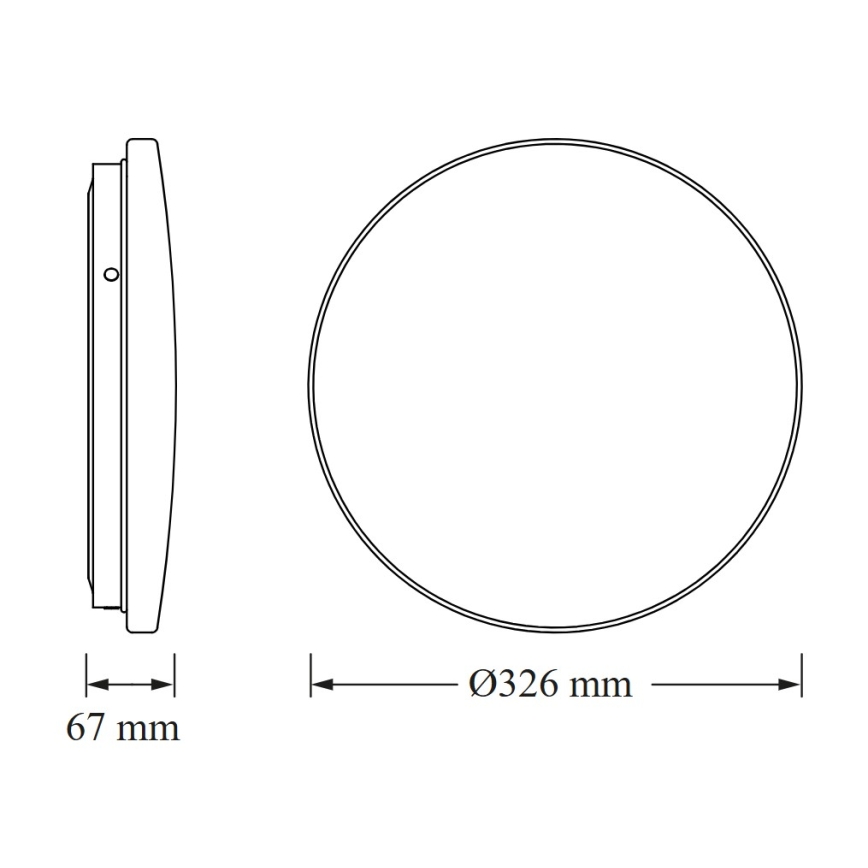 Osram - LED vannas istabas griestu gaismeklis CEILING ROUND LED/18W/230V 6500K Ø 33 cm IP44 balts