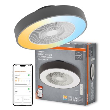 Osram - aptumšojams LED griestu gaismeklis ar ventilatoru SMART+ LED/78W/230V 3000-6500K Wi-Fi + tālvadības pults