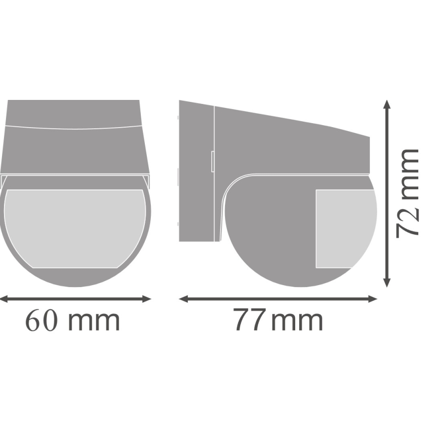 Osram - āra infrasarkanais kustību sensors 230V IP44 melns
