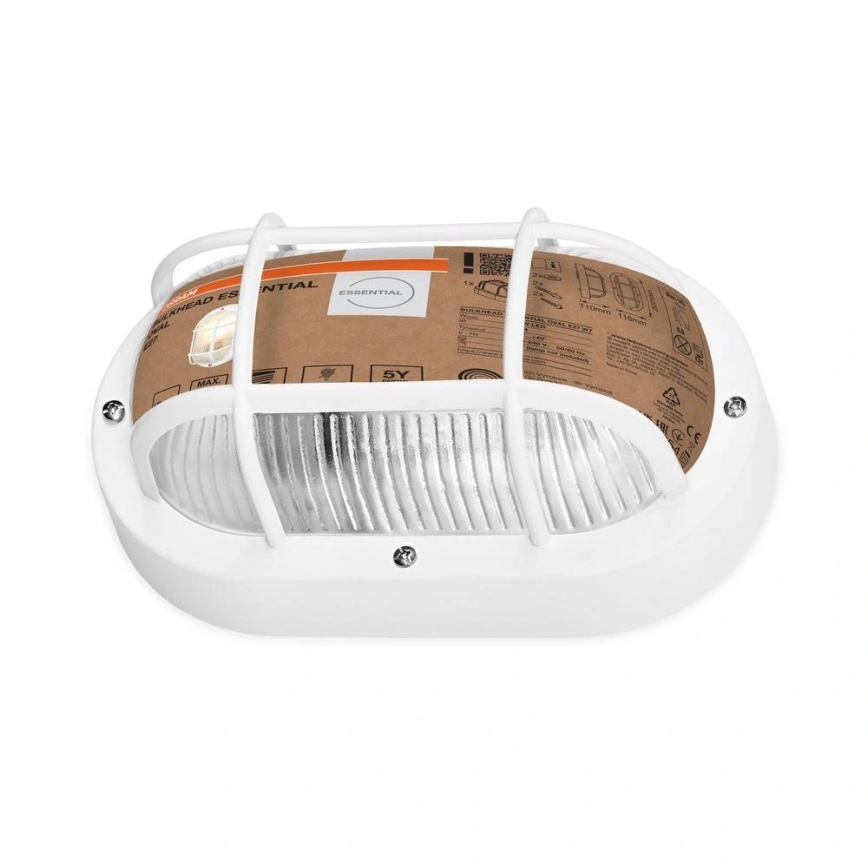 Osram - Āra sienas gaismeklis BULKHEAD 1xE27/10W/230V IP54 balts