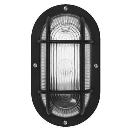 Osram - āra sienas gaismeklis BULKHEAD 1xE27/10W/230V IP54 melns