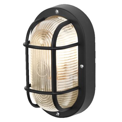 Osram - āra sienas gaismeklis BULKHEAD 1xE27/10W/230V IP54 melns