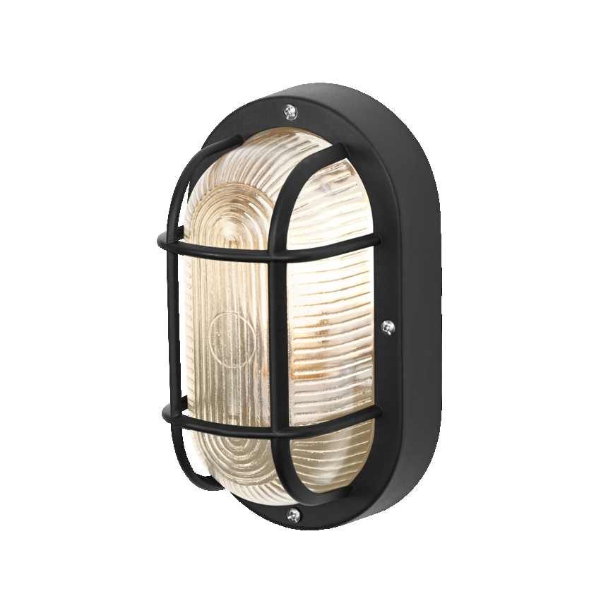 Osram - āra sienas gaismeklis BULKHEAD 1xE27/10W/230V IP54 melns