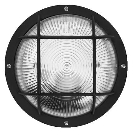 Osram - Āra sienas gaismeklis BULKHEAD 1xE27/10W/230V Ø 19 cm IP54 melns