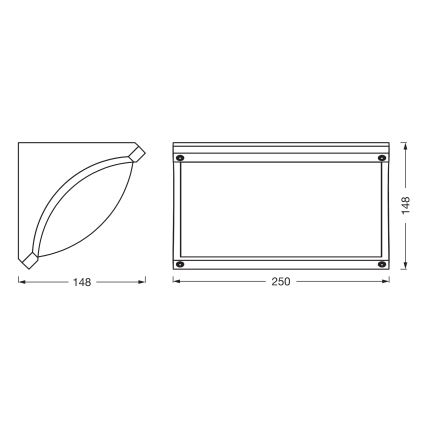 Osram - Āra sienas gaismeklis ENDURA CLASSIC 1xE27/40W/230V IP54 antracīts