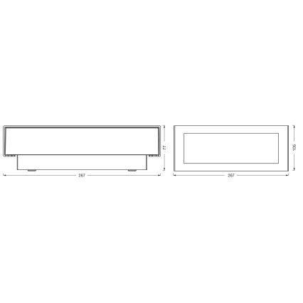 Osram - Āra sienas gaismeklis ENDURA STYLE LED/10W/230V IP54 antracīts