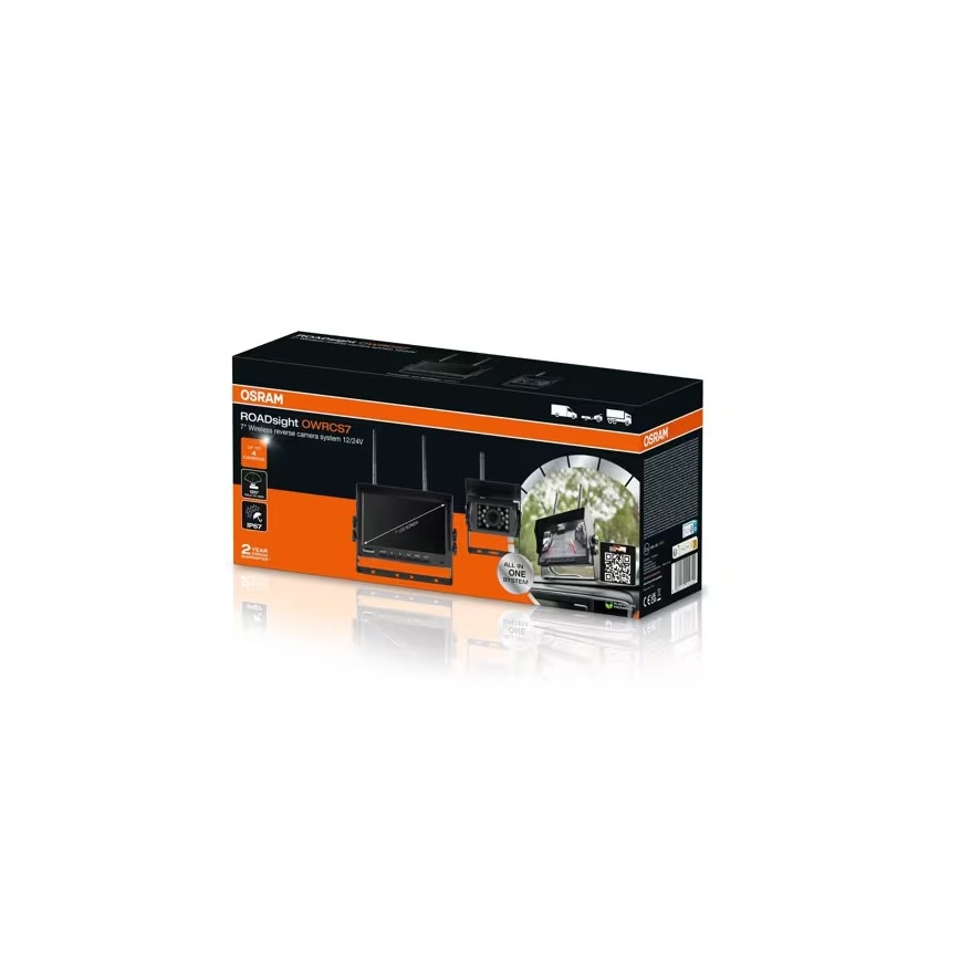 Osram - Atpakaļskata kamera ROADSIGHT OWRCS7 Full HD 1080p 12/24V IP67