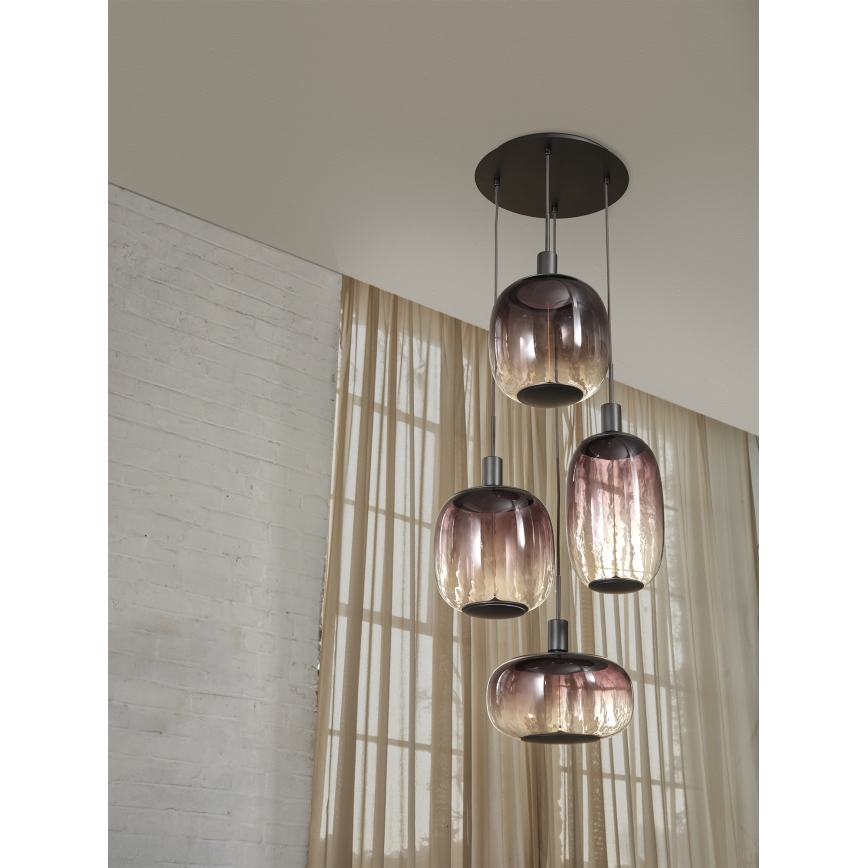 Osram - Barošanas kabelis NEEDLE PENDANT 4xE27/25W/230V antracīts