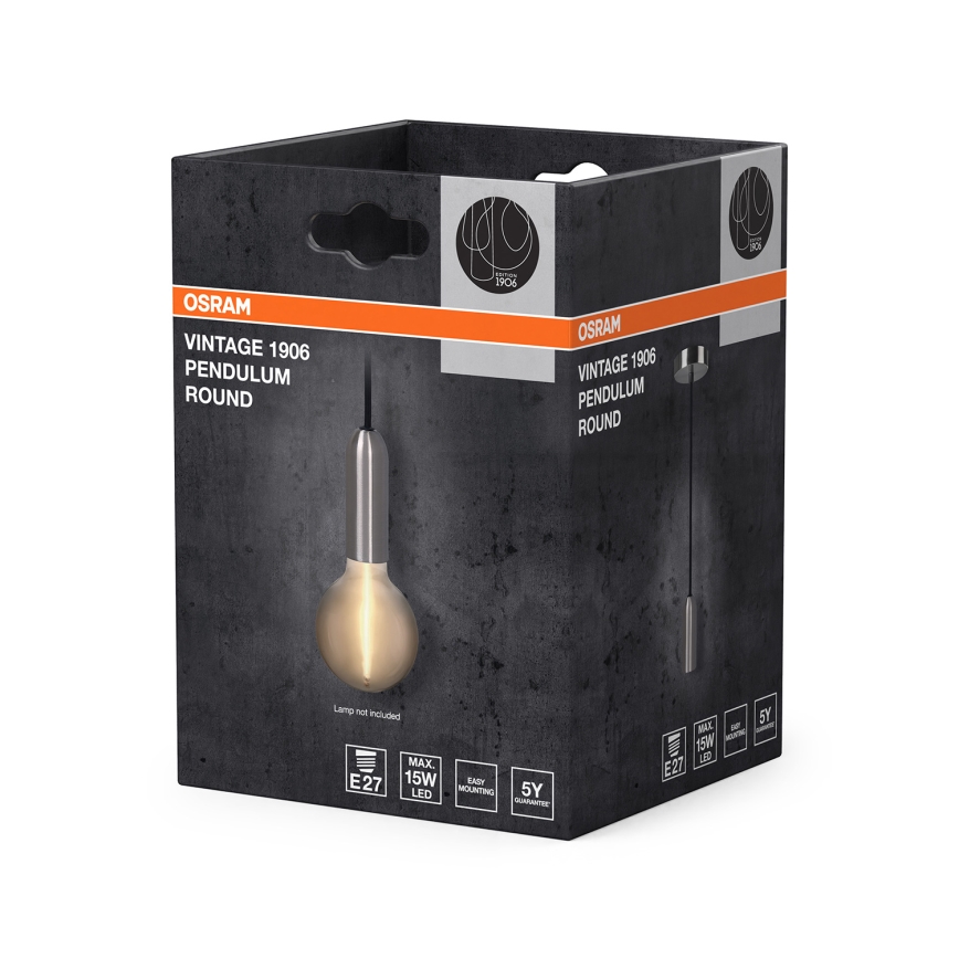 Osram - barošanas kabelis PENDULUM ROUND 1xE27/15W/230V spīdīgs hroms