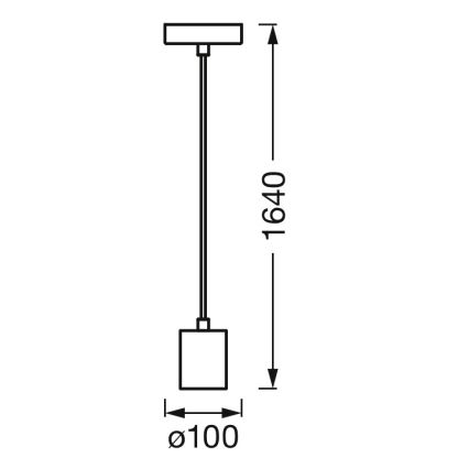 Osram - barošanas kabelis PENDULUM ROUND 1xE27/15W/230V spīdīgs hroms