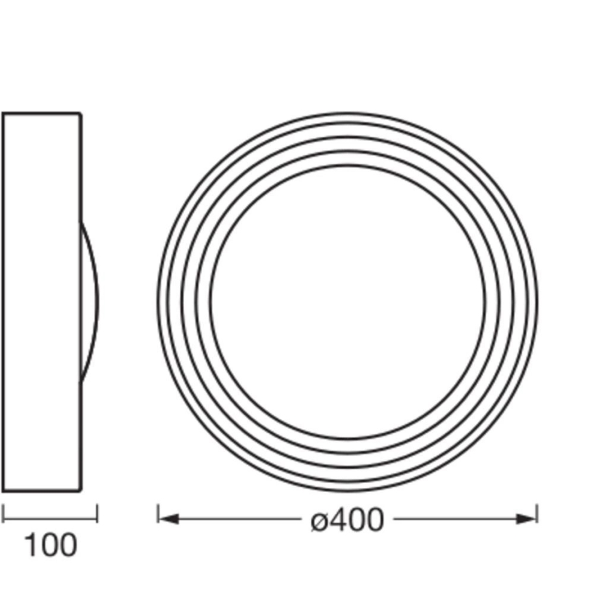 Osram - LED Dimējams griestu gaismeklis ORBIS CONCRETE LED/18W/230V Ø 40 cm brūns/betons