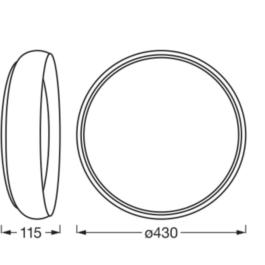 Osram - LED regulējams griestu gaismeklis ORBIS LIVIA LED/24W/230V Ø 43 cm balts/brūns